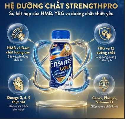 Ensure Gold StrengthPro hương vani 4 lốc x 6 chai 237ml, ABBOTT, Mỹ - Ảnh 2