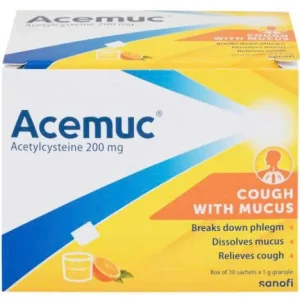 Acemuc Kids Acetylcystein 200Mg Hộp 30 Gói Sanofi