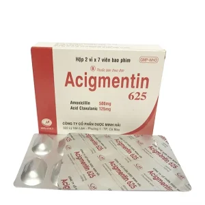 Acigmentin 625Mg Hộp 2 Vỉ X 7 Viên Nén Minh Hải