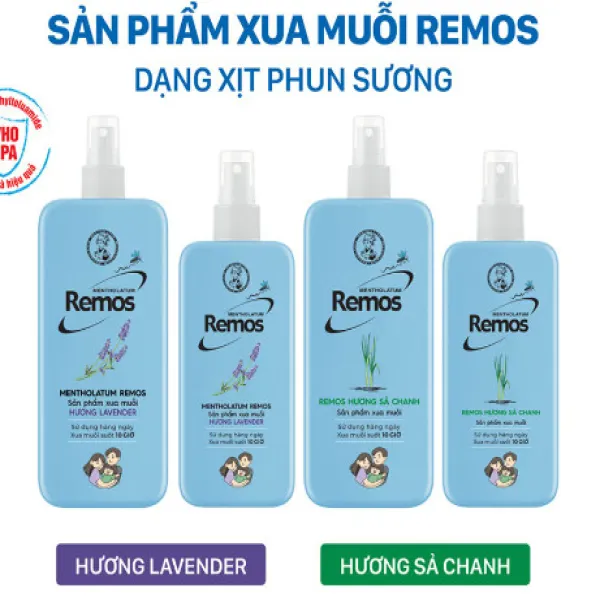 Remos Hương Lavender, Chanh Sả Lọ 150Ml Xịt Rohto