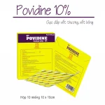 Povidine Povidon Iod 10% Hộp 10 Miếng X 10Cm X 3G Pharmedic, Kiện 40H